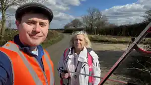 Cllrs Tom Bromwich & Lisa Morgan litter picking