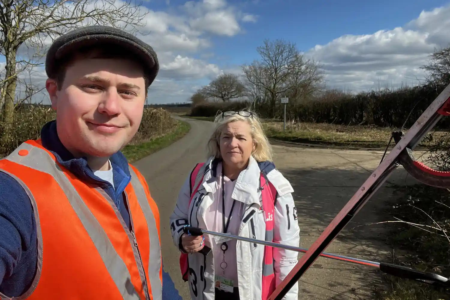 Cllrs Tom Bromwich & Lisa Morgan litter picking